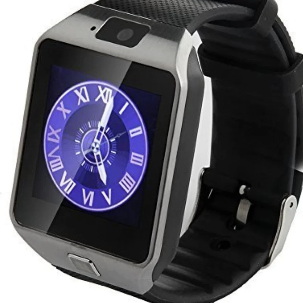 Veme Bluetooth Smart Watch with Camera for IOS and Andriod (Silver Frame/Black )